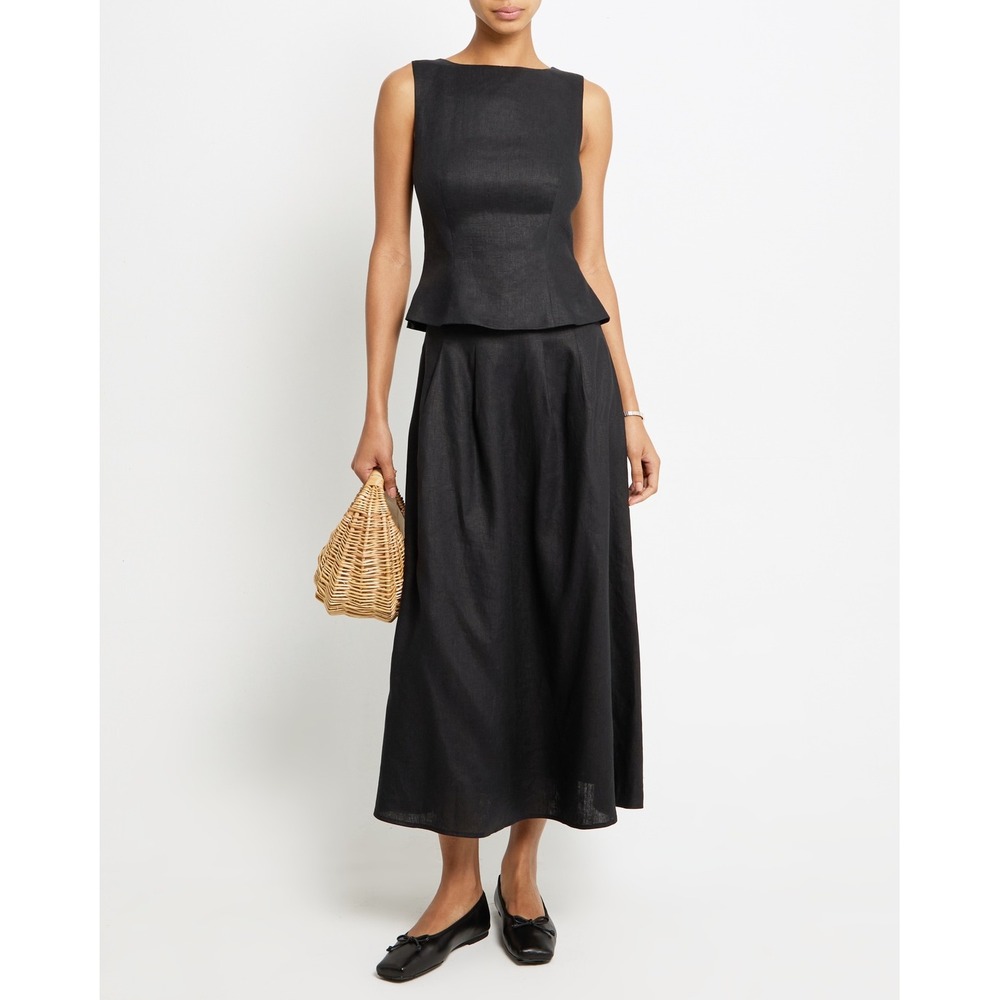 NWT Few Moda Aveline Linen Set in Black / Size 0 / Still in Manufacturer Bag